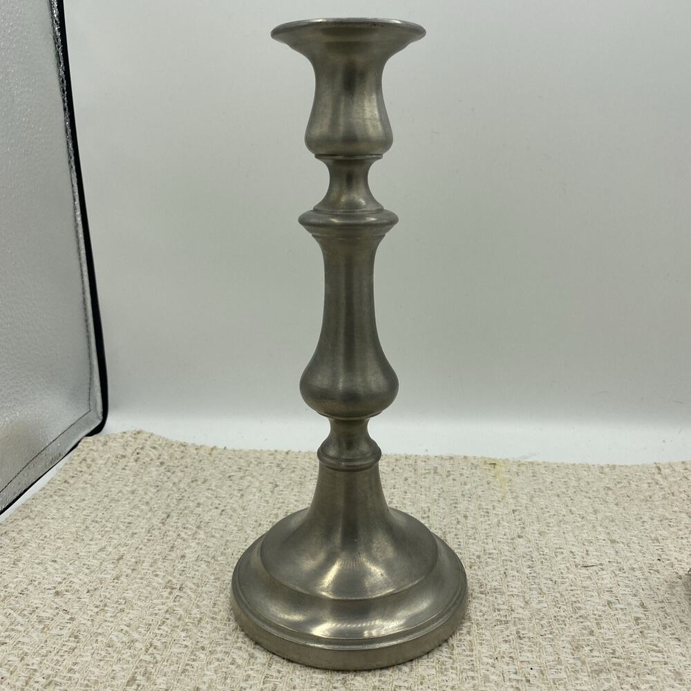 Reed & Barton Pewter Candlestick 10" Weighted P56 Traditional Colonial Federal